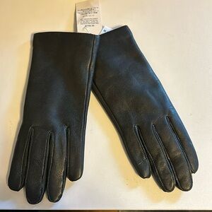 Lands End leather cashmere lined gloves, size small women’s. NWT